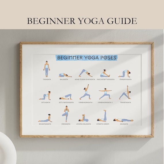 Beginner Yoga Poses Guide: Yoga Wall Art (Digital Download)