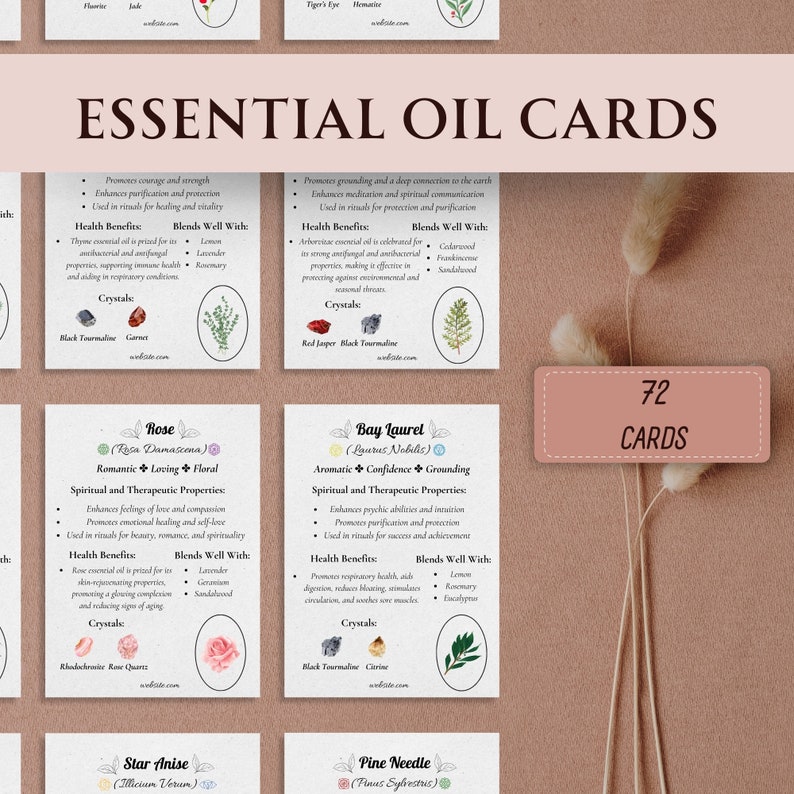essential oil meaning cards 