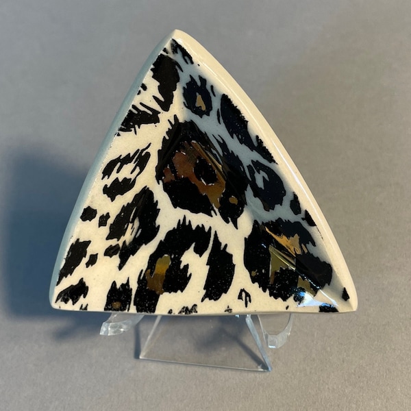 Ceramic Tiny Triangle Trinket Dish- handmade