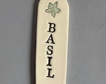 Herb Plant Markers – Handmade Ceramic Garden Stakes, Herb Labels