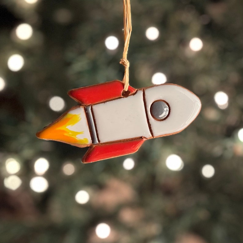 Rocket Ornament (color Variations) - Etsy