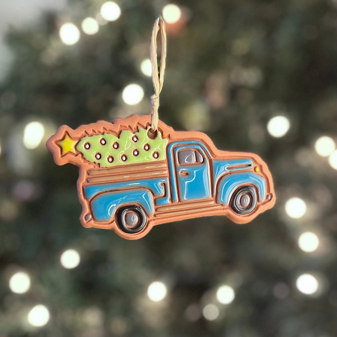 Christmas Tree Truck Ornament color Variations Etsy