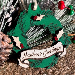 Heathens Greetings, heathen ornament, pagan ornament, witchy ornament, solstice ornament, Yule ornament, Wiccan ornament, goth ornament