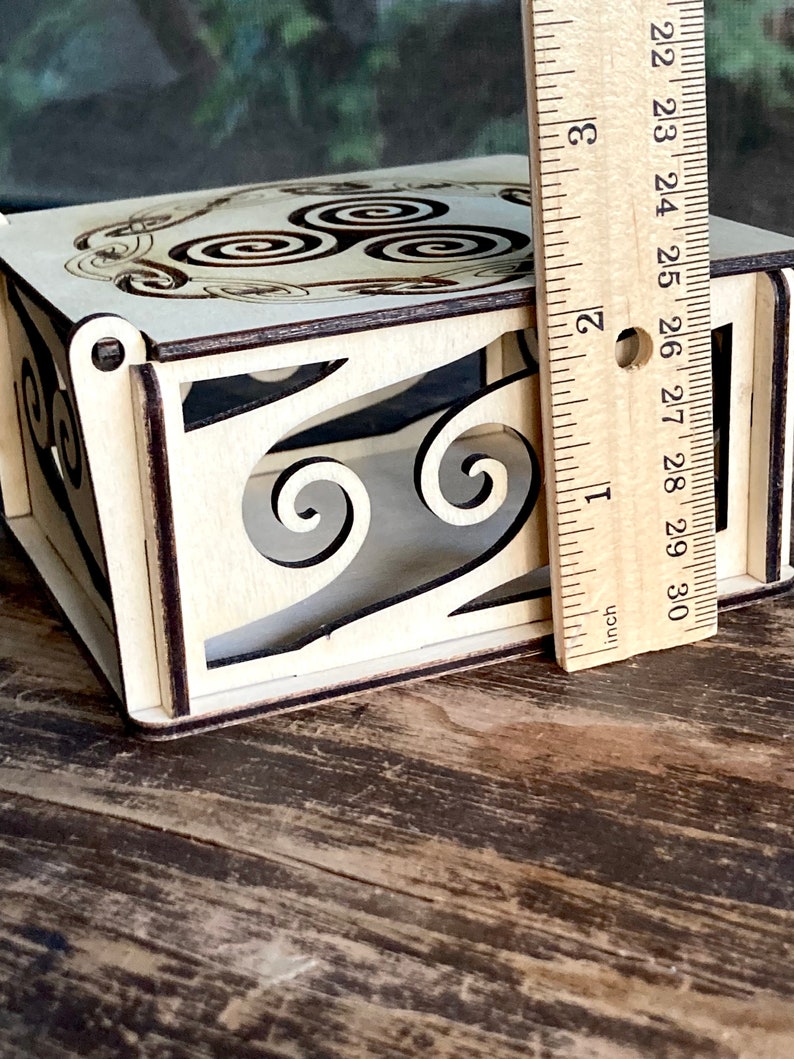 Triple Spiral Memory Box, Triskelion Gift Box, Triskele Box, Trinity ...