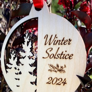 Winter solstice ornament, happy winter solstice, Yule ornament, pagan ornament, druid, viking ornament, witchy ornament, stocking stuffer