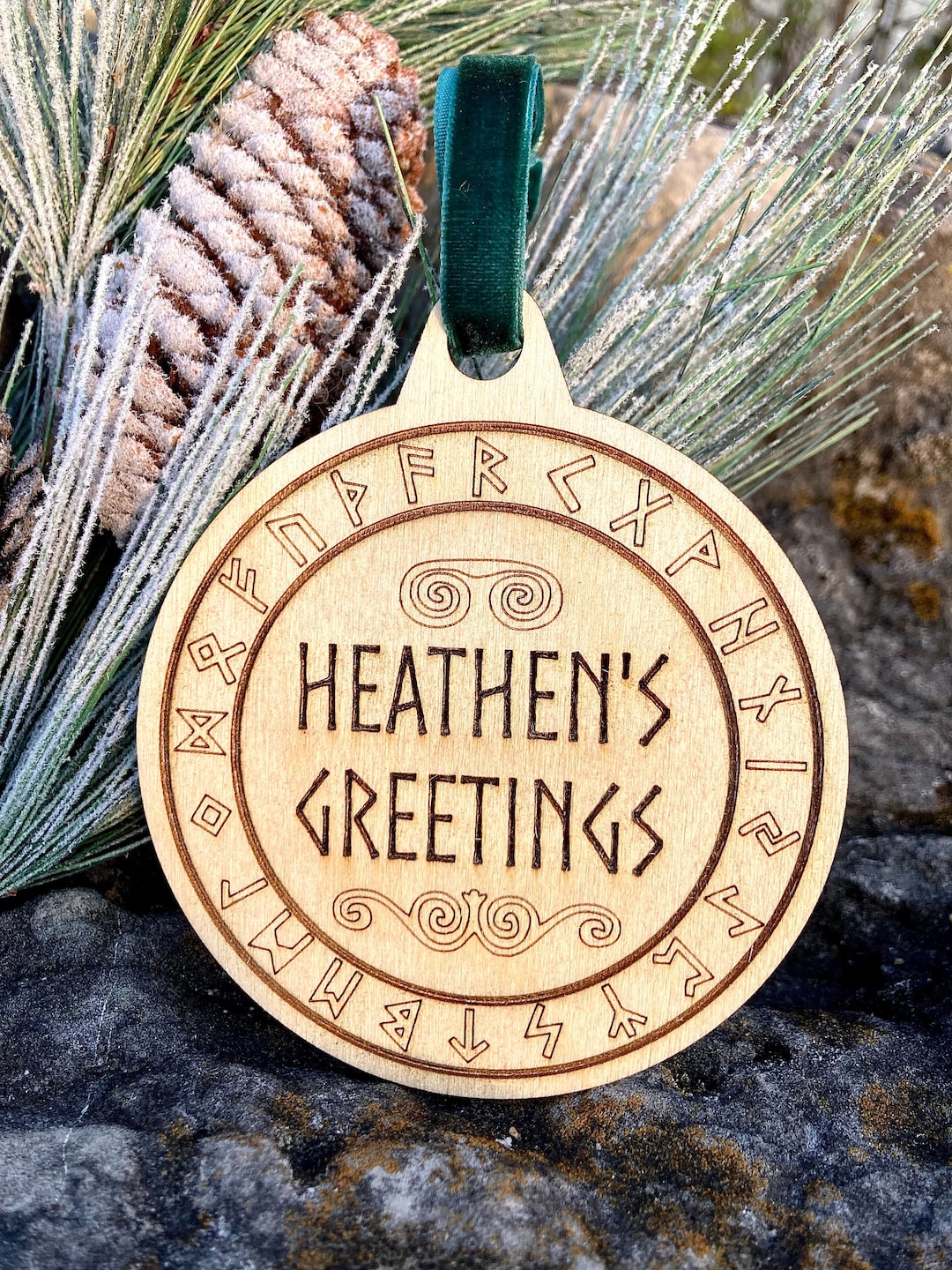 Heathens Greetings, Pagan Ornament, Norse Ornament, Viking Ornament ...