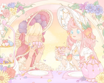 Tea party art print