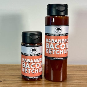 Habanero Bacon Ketchup. Must-have Gift For Adventurers, Foodies and Bacon Connoisseurs. Perfect for cookouts, camping and outdoor adventures