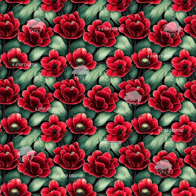 Vibrant Floral Design Paper Craft Digital Funky Designs Etsy