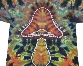 Earth Tones Mushroom Tie Dye Tee Shirt