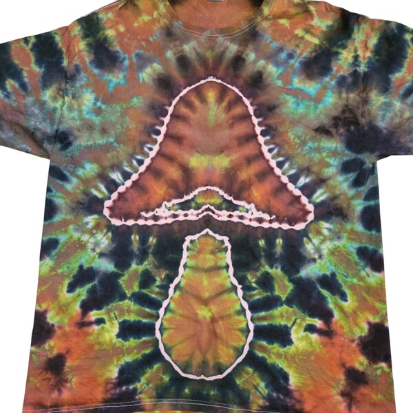 Earth Tones Mushroom Tie Dye Tee Shirt