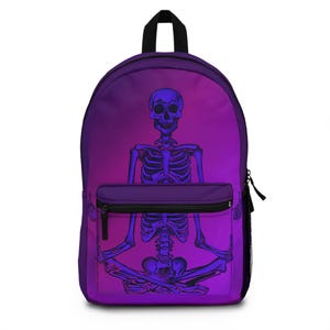 Spooky Skeleton Backpack, Halloween Gift, Gothic Style Bag, School Backpack for Teens, Unique Custom Design