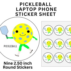 Pickleball Laptop Phone Sticker Sheet Gifts for Pickleball Gifts for Her Gifts for Him Funny Pickleball Decorations Playing Pickleball Rules