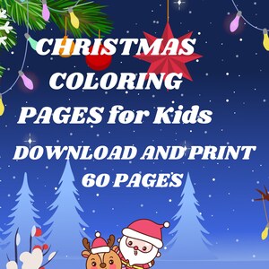 Christmas Coloring Pages for Kids- Instant Download