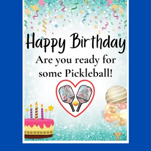 Funny Pickleball Birthday Card for Pickleball Player Cute Pickleball Gifts for Her Funny Gifts for Playing Pickleball Rules