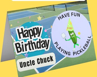 Funny Pickleball Birthday Card Pickleball Gifts for Pickleball Playing Pickleball Gifts for Her Pickleball Card Pickleball Personalized