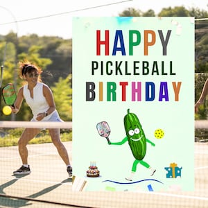 Biglietto di compleanno divertente per il giocatore di pickleball. Regali carini per l'amante del pickleball. Regalo divertente per giocare alle regole del pickleball.