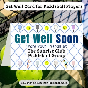 Get Well Pickleball Card Pickleball Gifts for Pickleball Playing Pickleball Gifts for Her Gifts for Him Pickleball Card Pickleball Rules