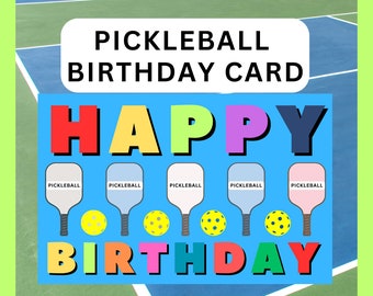 Funny Pickleball Birthday Card Pickleball Card Pickleball Gifts for Pickleball Playing Gifts for Her Gifts for Him Pickleball Decorations