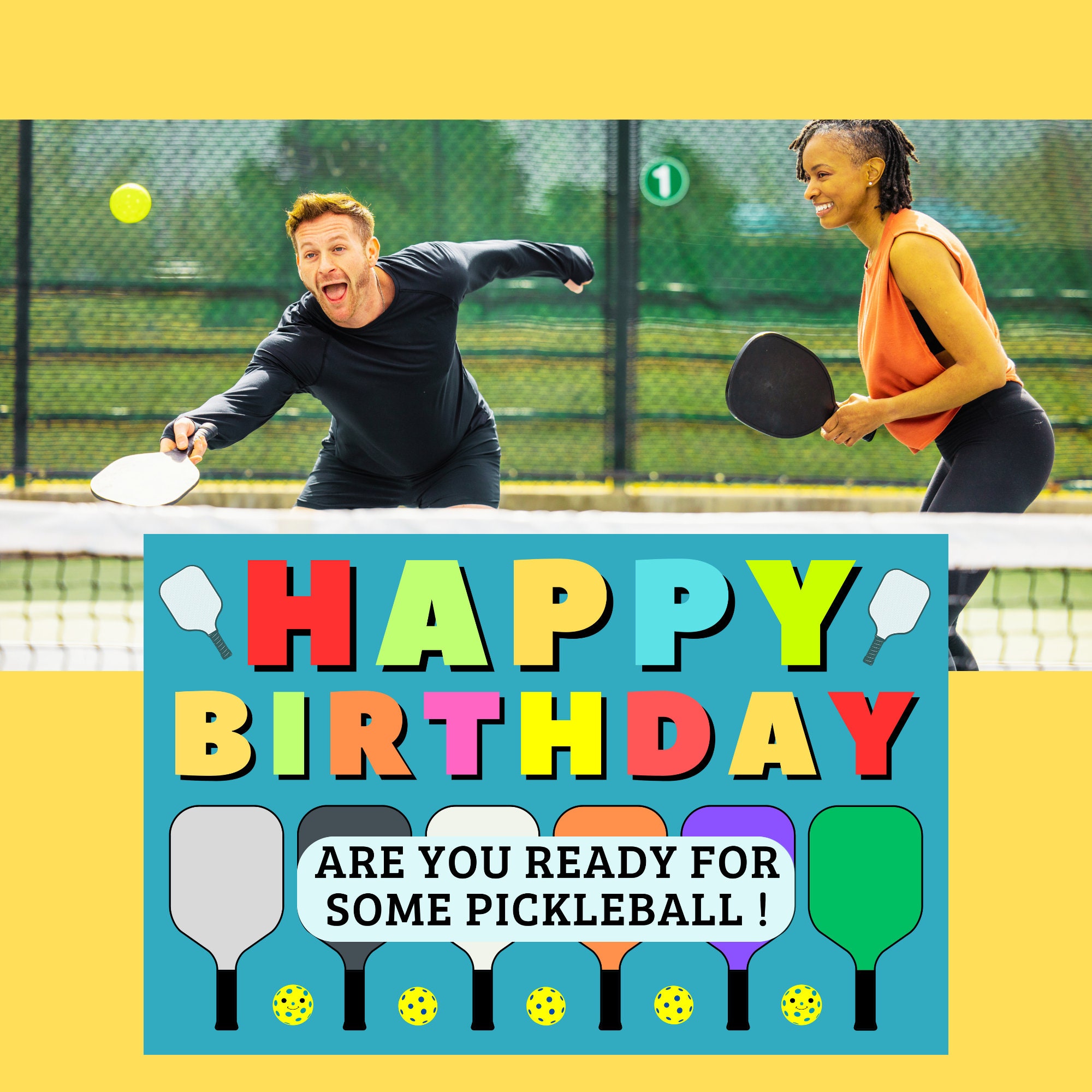 Funny Pickleball Birthday Card Pickleball Gifts Funny Pickleball Card