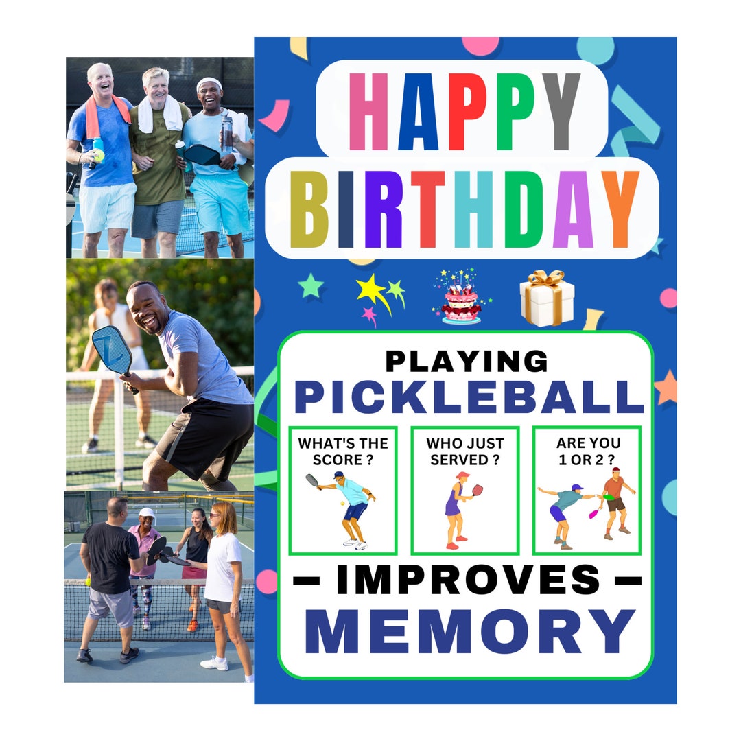 Funny Pickleball Birthday Card Pickleball Gifts for Pickleball Gifts