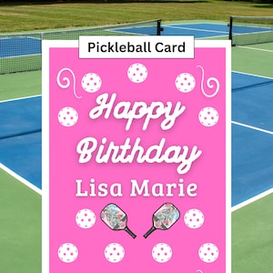 Pickleball Birthday Card Pickleball Card Gifts for Pickleball Playing Pickleball Gifts for Her Pickleball Card Pickleball Personalized