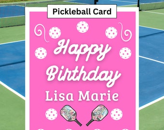 Pickleball Birthday Card Pickleball Card Gifts for Pickleball Playing Pickleball Gifts for Her Pickleball Card Pickleball Personalized
