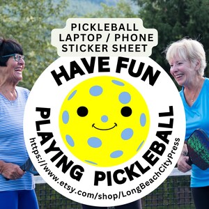 Pickleball Sticker Sheet Gifts for Pickleball Pickleball Gifts for Pickleball Laptop Stickers Gifts for Her Gifts for Him Funny Pickleball
