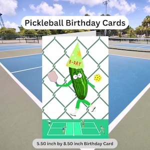 Funny Pickleball Birthday Card Pickleball Gifts for Pickleball Playing Pickleball Gifts for Her Pickleball Card Pickleball Personalized
