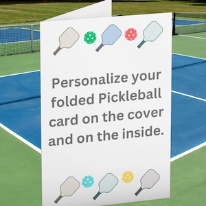 Custom Pickleball Card Personalized Pickleball Gifts for Pickleball Gifts for Her Gifts for Him Pickleball Cards Funny Pickleball Cards