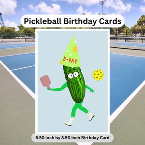 Tarjeta de cumpleaños divertida de Pickleball Regalos de Pickleball para Pickleball jugando regalos de Pickleball para su tarjeta de Pickleball Pickleball personalizado