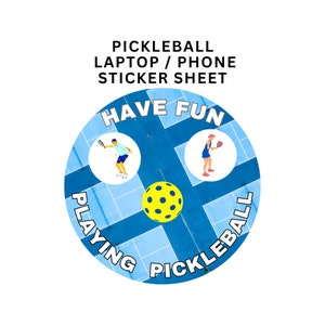 Pickleball Sticker Sheet Gifts for Pickleball Pickleball Gifts for Pickleball Laptop Stickers Gifts for Her Gifts for Him Funny Pickleball