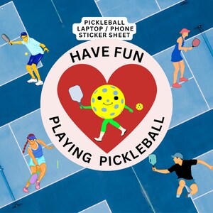 Pickleball Sticker Sheet Gifts for Pickleball Pickleball Gifts for Pickleball Laptop Stickers Gifts for Her Gifts for Him Funny Pickleball