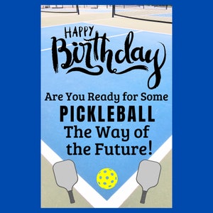 Personalized Pickleball Birthday Card Pickleball Gifts for Pickleball Playing Pickleball Gifts for Her Pickleball Card Pickleball Rules