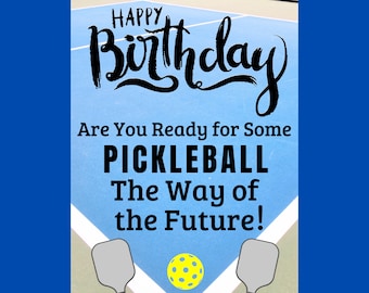 Personalized Pickleball Birthday Card Pickleball Gifts for Pickleball Playing Pickleball Gifts for Her Pickleball Card Pickleball Rules