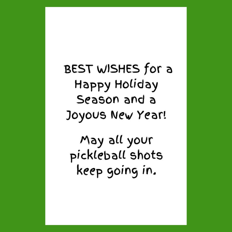 Pickleball Christmas Card Pickleball Gifts for Pickleball Etsy UK