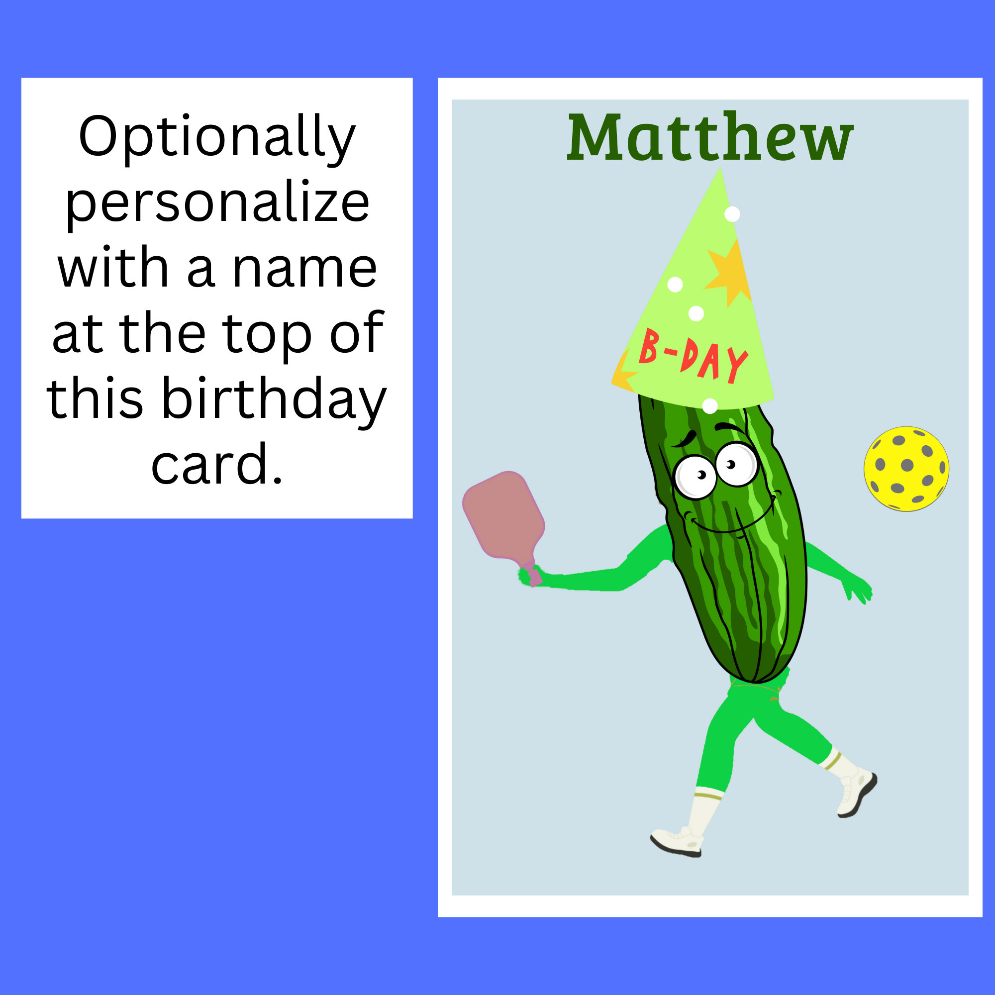 Funny Pickleball Birthday Card Pickleball Gifts for Pickleball Playing