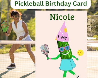 Funny Pickleball Birthday Card Pickleball Gifts for Pickleball Card Personalized Pickleball Gifts for Her Gifts for Playing Pickleball Rules