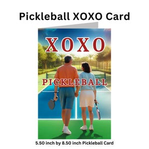 Carte Pickleball XOXO Cadeaux pour pickleball Carte Pickleball Cadeaux Saint Valentin pour elle Cadeaux pour lui Joyeuse Saint-Valentin