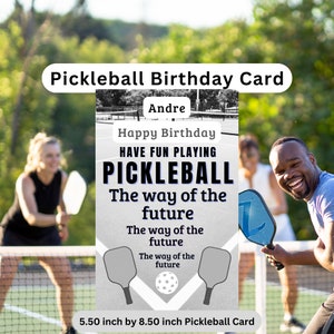 Personalized Pickleball Birthday Card Pickleball Gifts for Pickleball Playing Pickleball Gifts for Her Pickleball Card Pickleball Rules