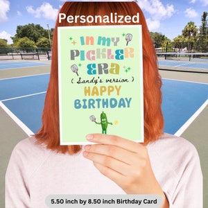 In My Era Pickleball Card Custom Pickleball Gifts for Pickleball Playing Pickleball Personalized Gifts for Her Pickleball Birthday Cards