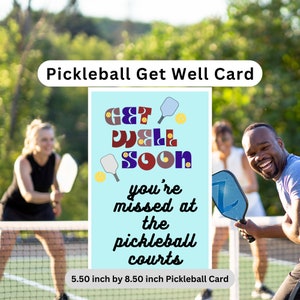 Pickleball Get Well Card Pickleball Gifts for Pickleball Playing Pickleball Gifts for Her Gifts for Him Pickleball Card Pickleball Rules