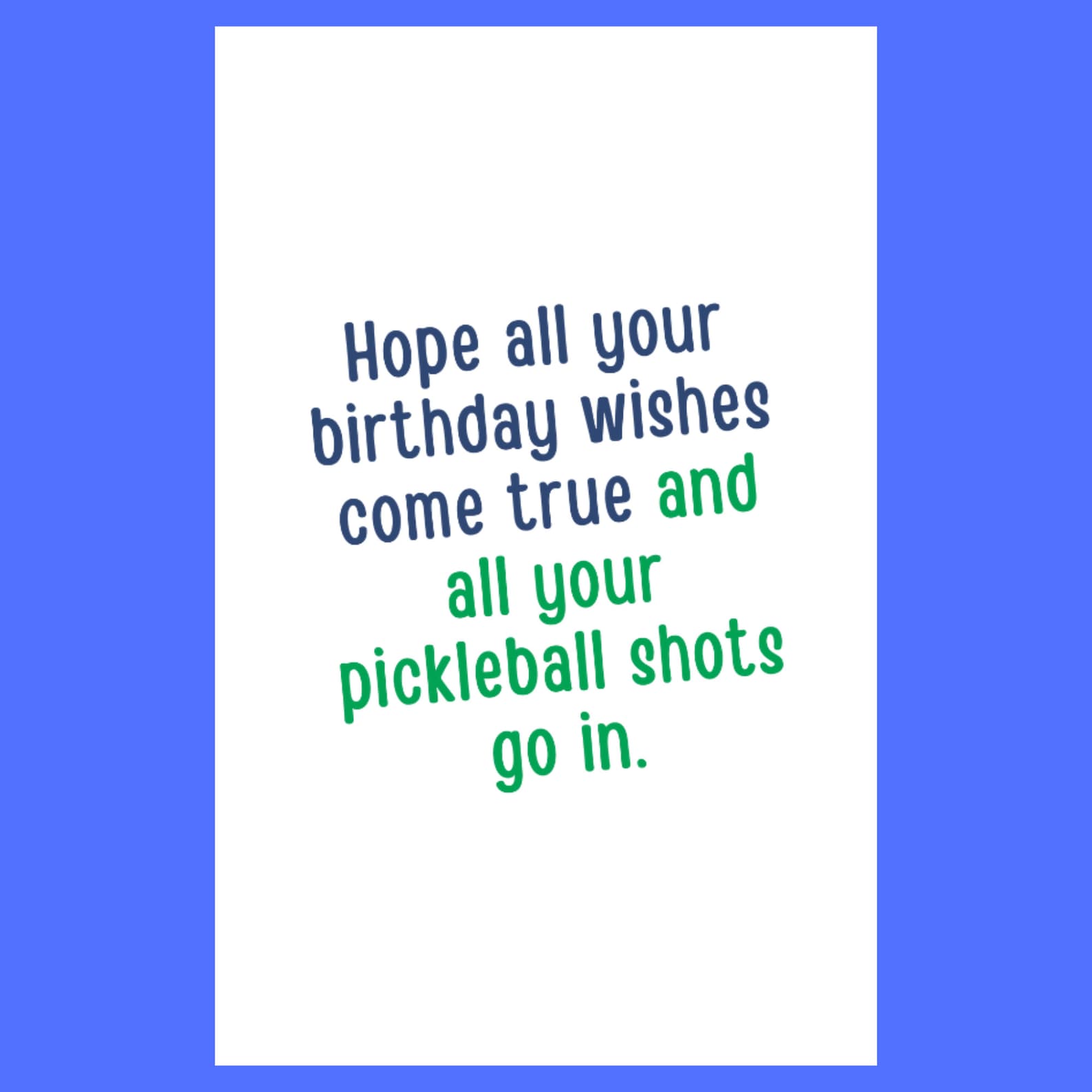 Funny Pickleball Birthday Card for Pickleball Player Cute Pickleball