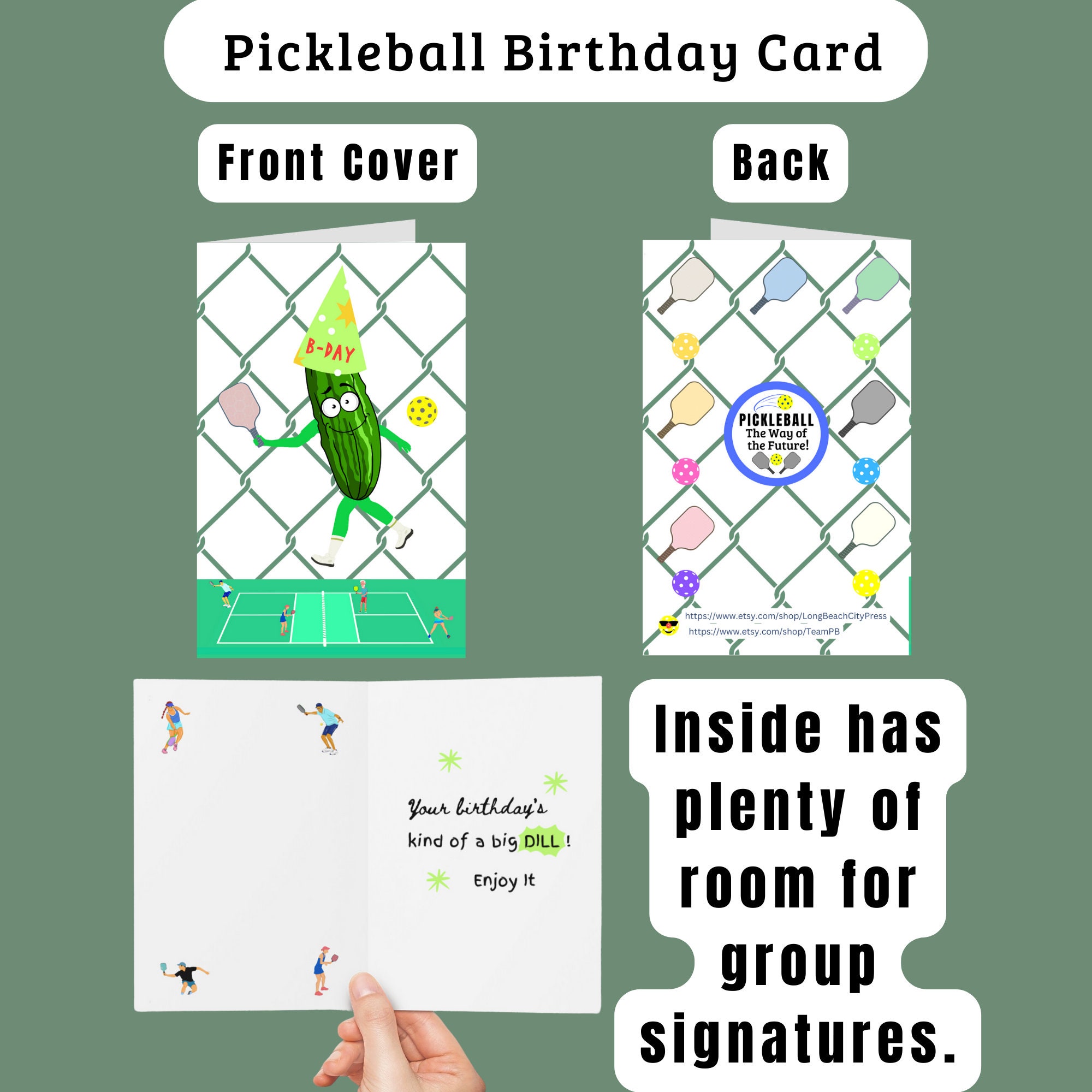 Biglietto Compleanno 3D Pickleball PopUpia - Pop-Up Fatto A Mano - Regalo Per Appassionati - Foto 1