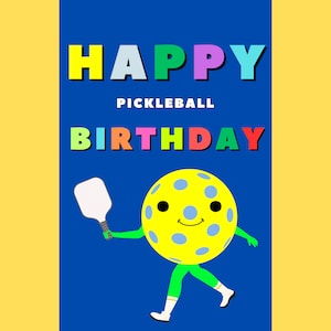 Funny Pickleball Birthday Card Personalized Pickleball Card Pickleball Gifts for Pickleball Playing Gifts for Her Gifts for Him
