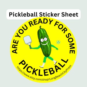 Pickleball Sticker Sheet Gifts for Pickleball Pickleball Gifts for Pickleball Laptop Stickers Gifts for Her Gifts for Him Funny Pickleball