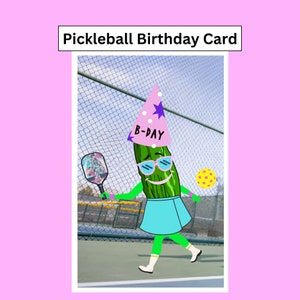 Divertente biglietto di compleanno Pickleball Regali Pickleball Divertente biglietto Pickleball Pickleball Giocare regali per lei Pickleball personalizzato