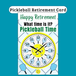 Carte de retraite amusante au pickleball Pickleball Cadeaux pour pickleball Cadeaux pour elle Cadeaux pour lui Cadeaux pour maman Cadeaux pour papa Pickleball Horloge