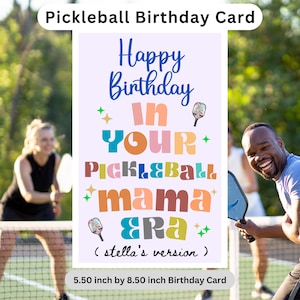 In My Era Pickleball Card Custom Pickleball Gifts for Pickleball Playing Pickleball Personalized Gifts for Her Pickleball Birthday Cards