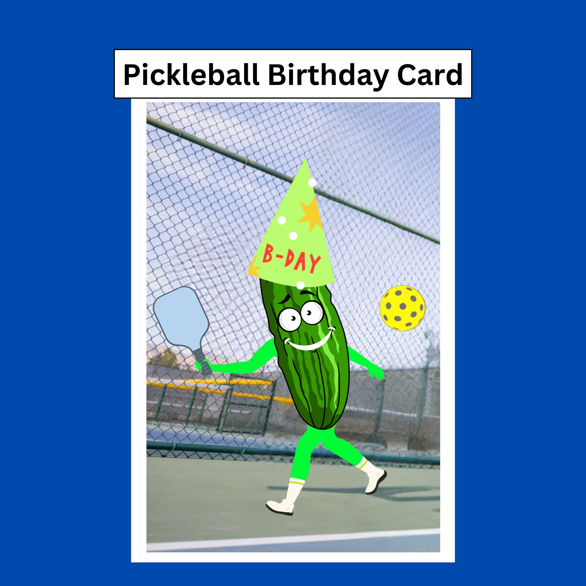 Funny Pickleball Birthday Card Pickleball Gifts Personalized Pickleball